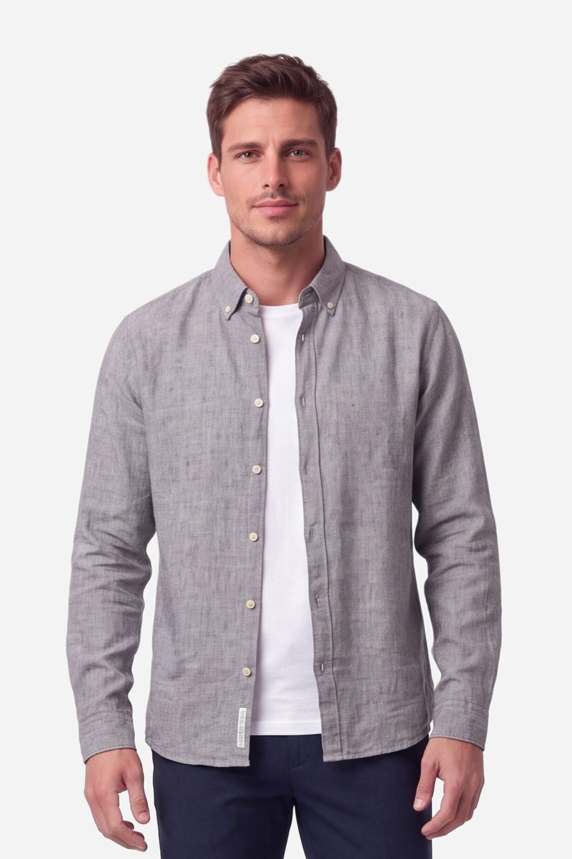 Casual Friday Langarmhemd CFAnton Langarm Shirt aus 100% Leine