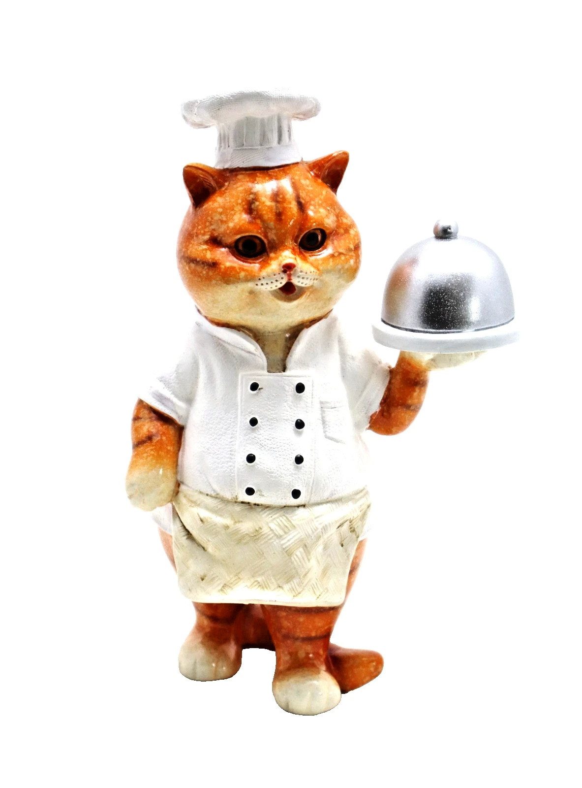 Kaufhaus le petit Tierfigur Deko Katze als Koch Katzen Tier Figur Skulptur Paar Katzenfigur Objekt, Bäcker Dekofigur Dekoskulptur Dekoobjekt aus Polyresin (Kunststein)