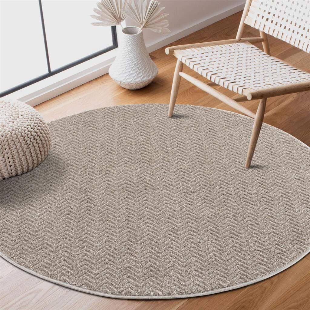 Carpet City Teppich Friseé-Teppich FANCY805, rund, günstig online kaufen