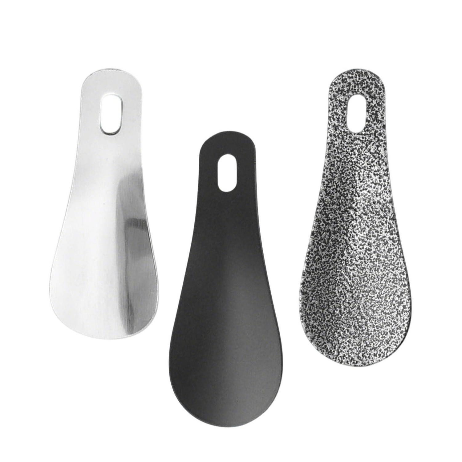 LuxusKollektion Schuhlöffel Schuhlöffel Metall 3er Set 10cm Reise