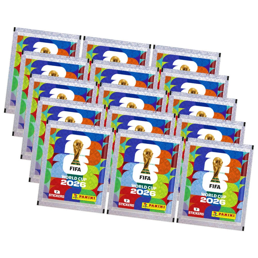 Panini Sammelkarte Fifa World Cup 2026 Sticker - WM Sammelsticker, - 15 Tüten
