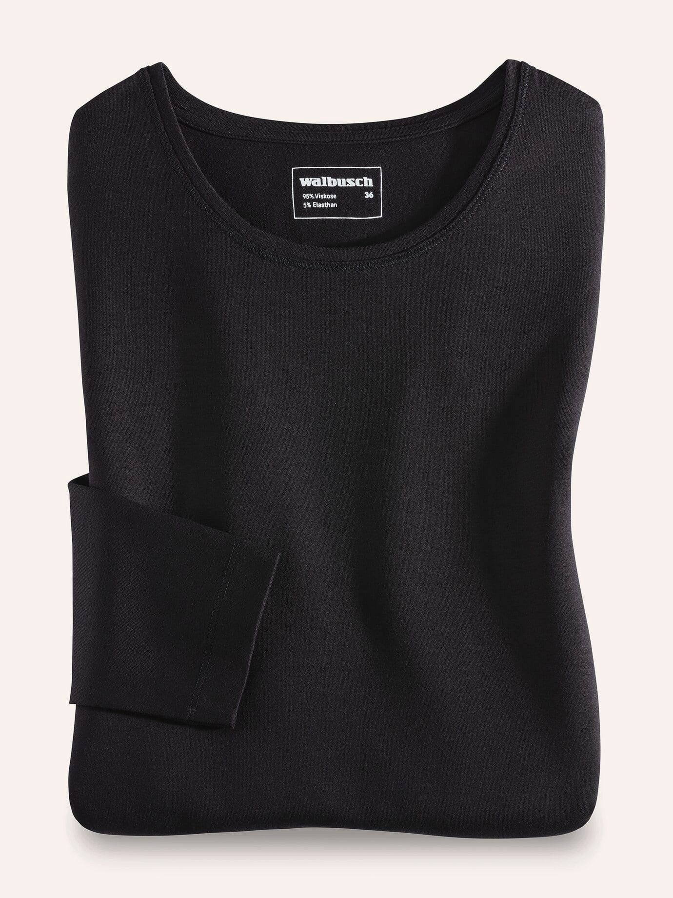 Walbusch Langarmshirt Damen Viskose-Shirt Langarm Rundhals leicht tailliert, Rundhals