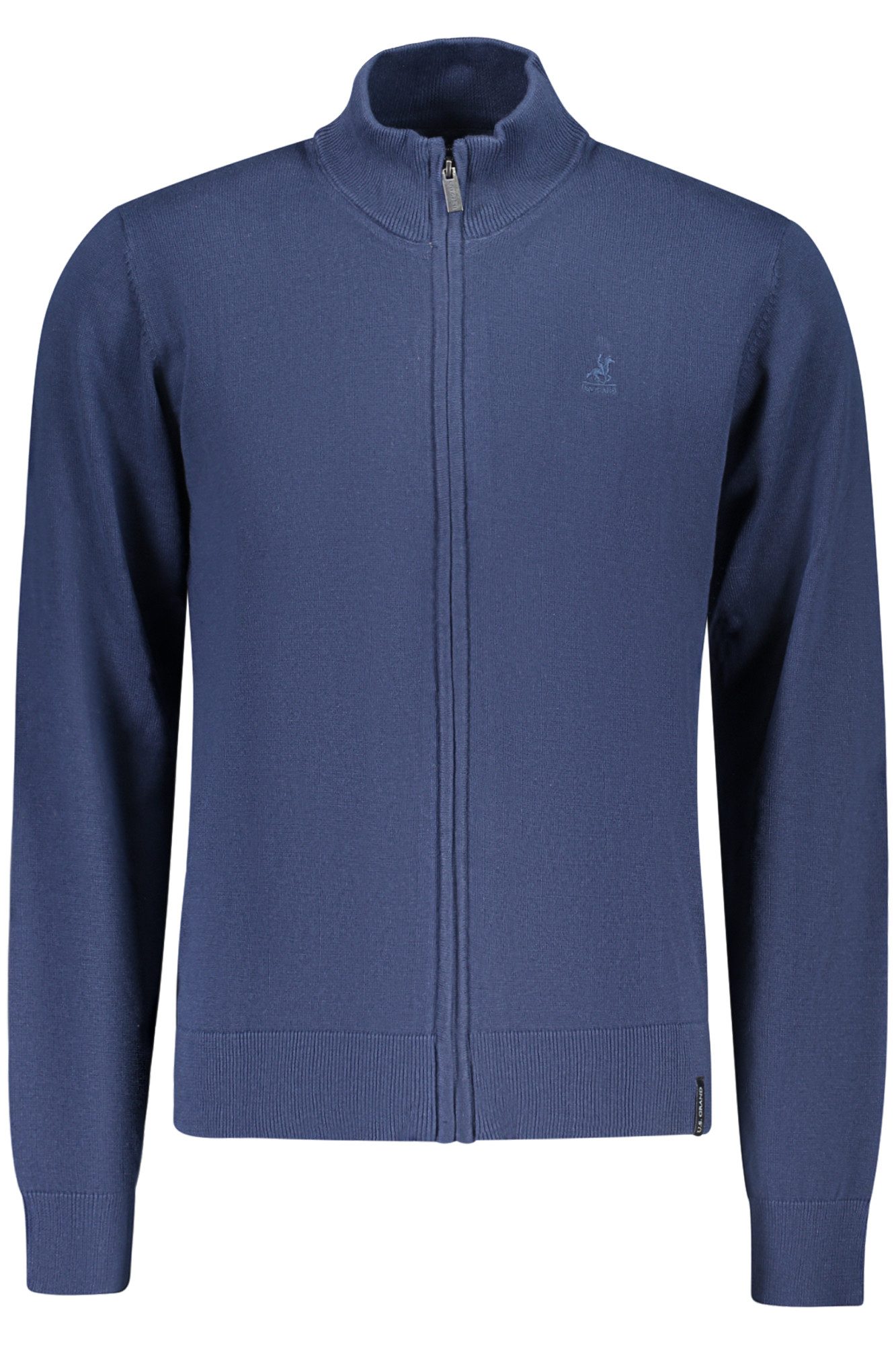 U.S. Polo Strickpullover Blauer Herren Cardigan mit Reißverschluss & Stickerei - Stilvoll & El