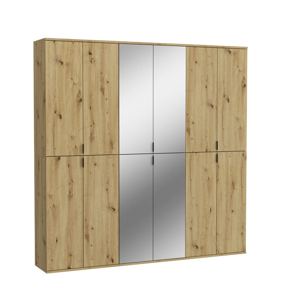 Kleiderschrank Garderobenschrank Projekt X Kombination Artisan Spiegeltüren 3-teilig