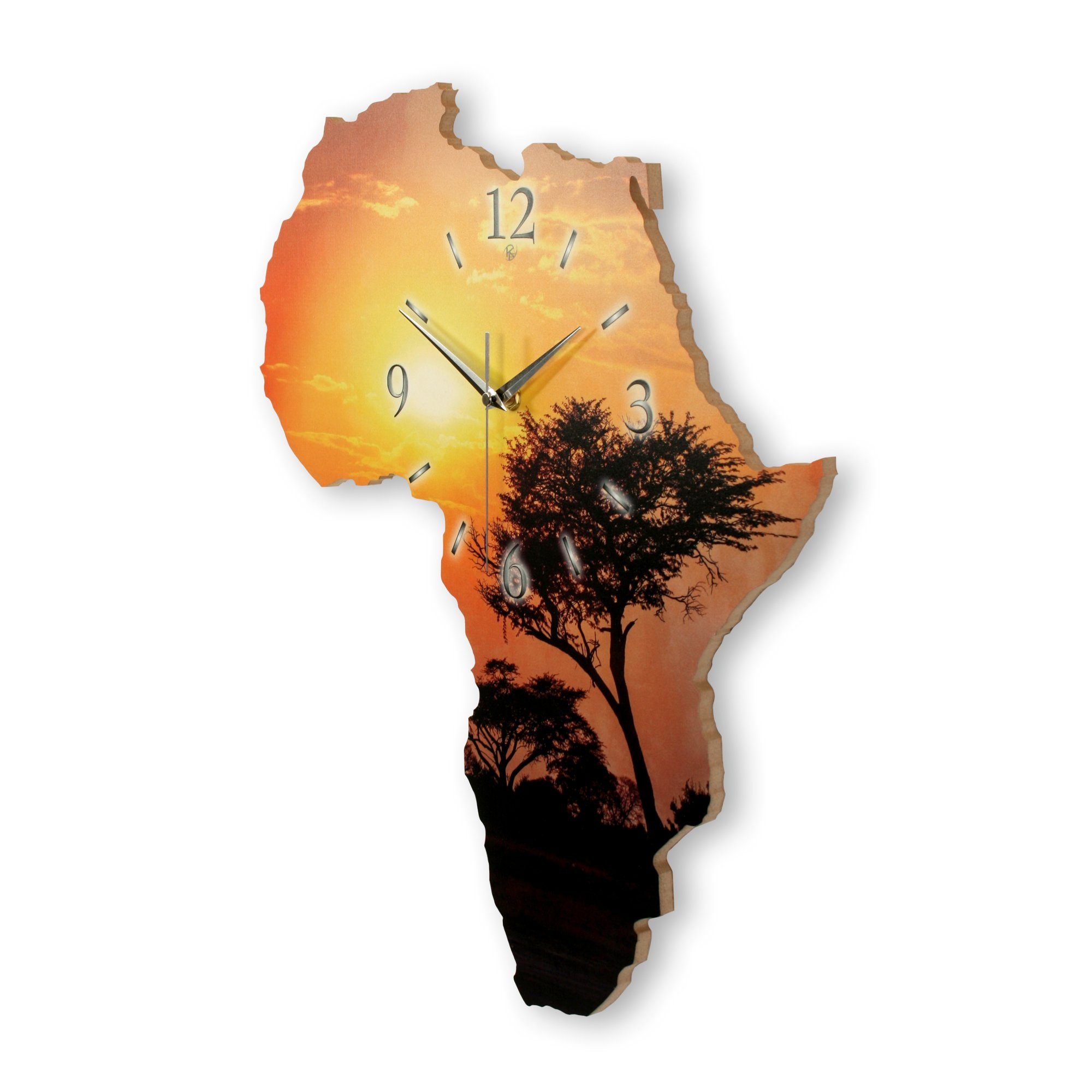 Kreative Feder Wanduhr Designer-Wanduhr "Afrika" im günstig online kaufen