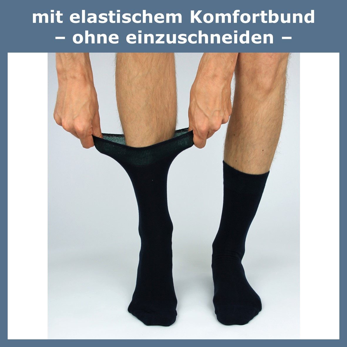 GAWILO Socken für Herren - Premium Komfortbund ohne drückende Naht (6 Paar) Weiche Socken aus hochwertiger, doppelt gekämmter Baumwolle