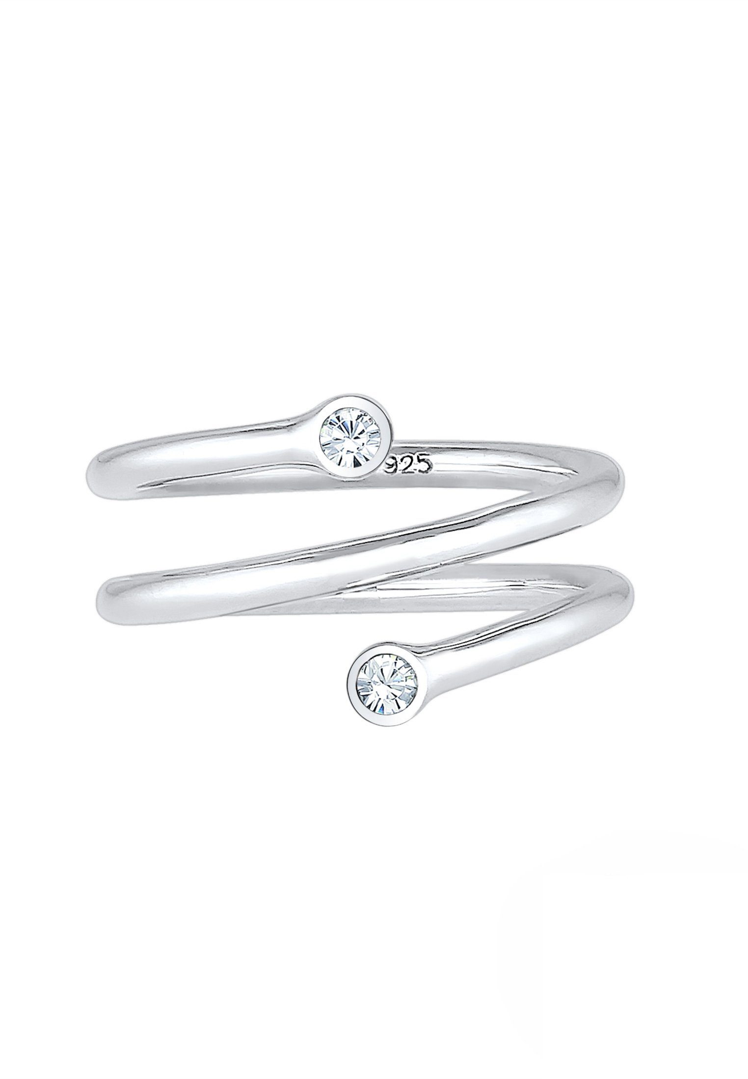 Elli Fingerring Wickelring Geo Kristalle 925 Sterling Silber günstig online kaufen