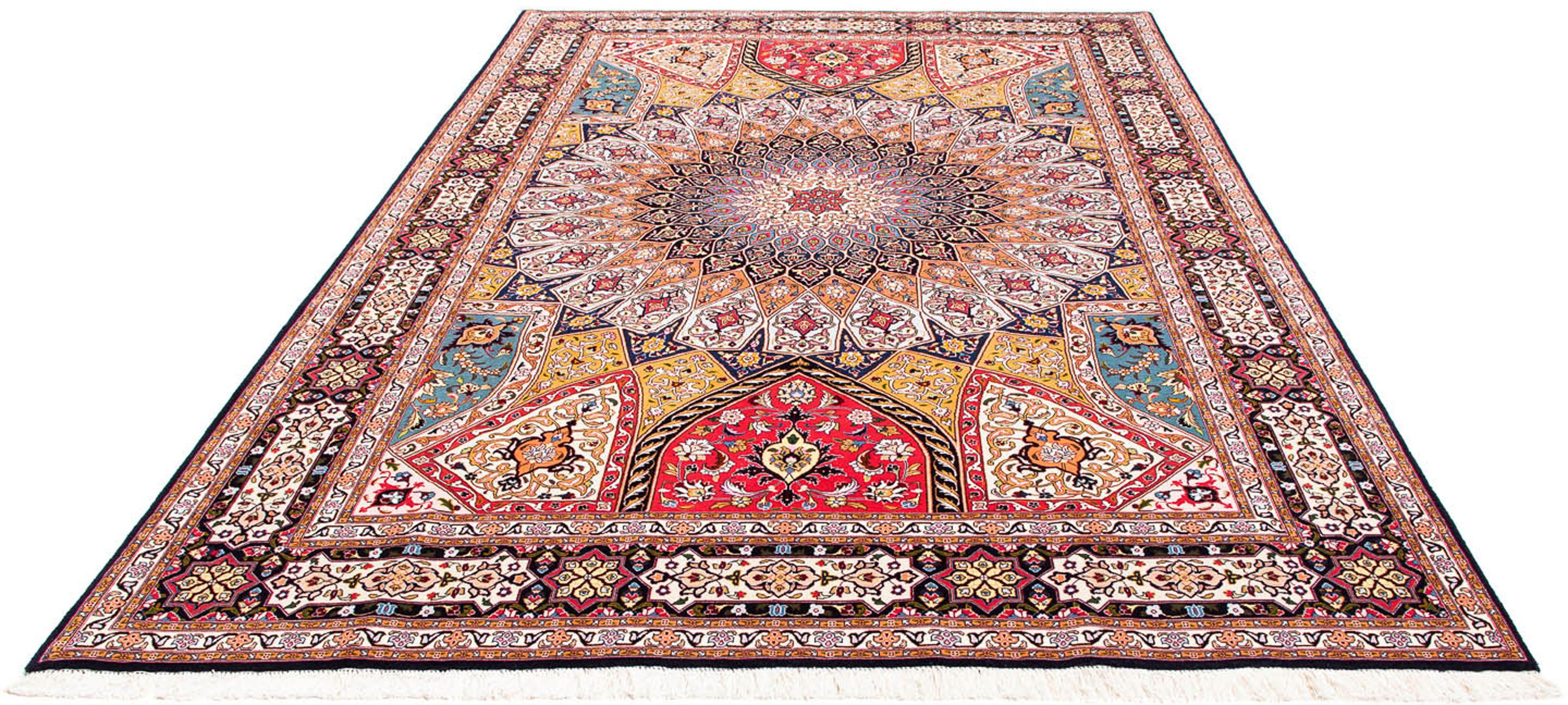 Orientteppich Perser - Täbriz - Royal - 302 x 204 cm - mehrfarbig, morgenland, rechteckig, Höhe: 7 mm, Wohnzimmer, Handgeknüpft, Einzelstück mit Zertifikat