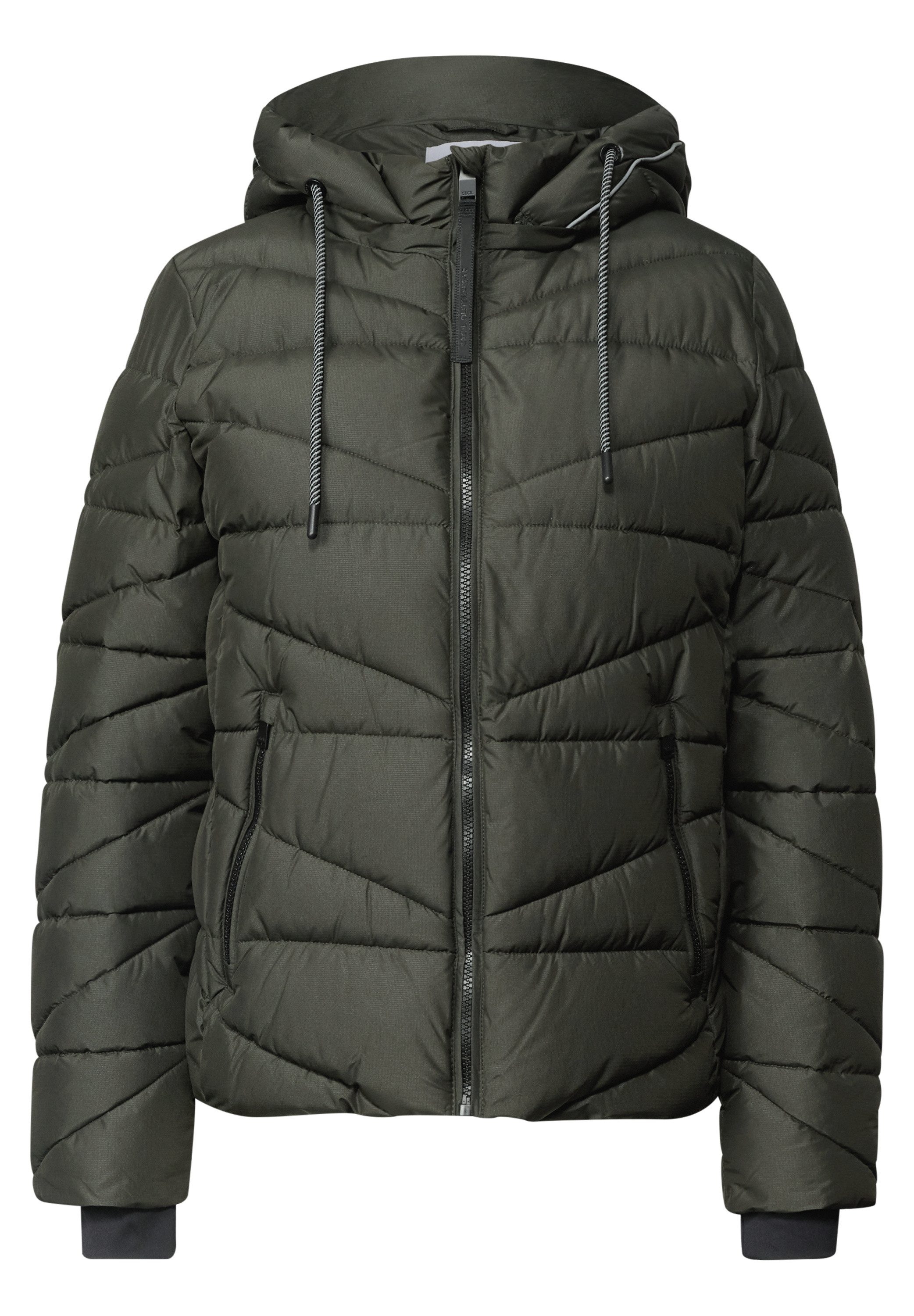 CECIL Steppjacke mit Kapuze und Zipper