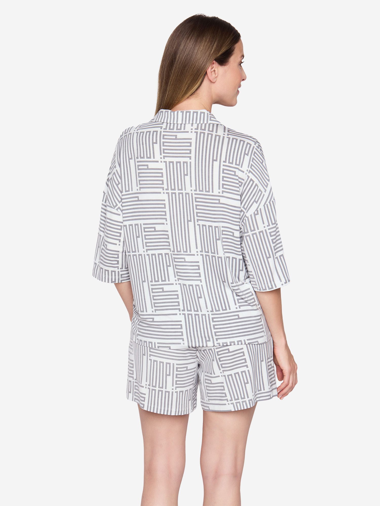 JOOP! Pyjamaoberteil Modern Deco Schlafshirt, Pyjama Shirt, Nachtshirt