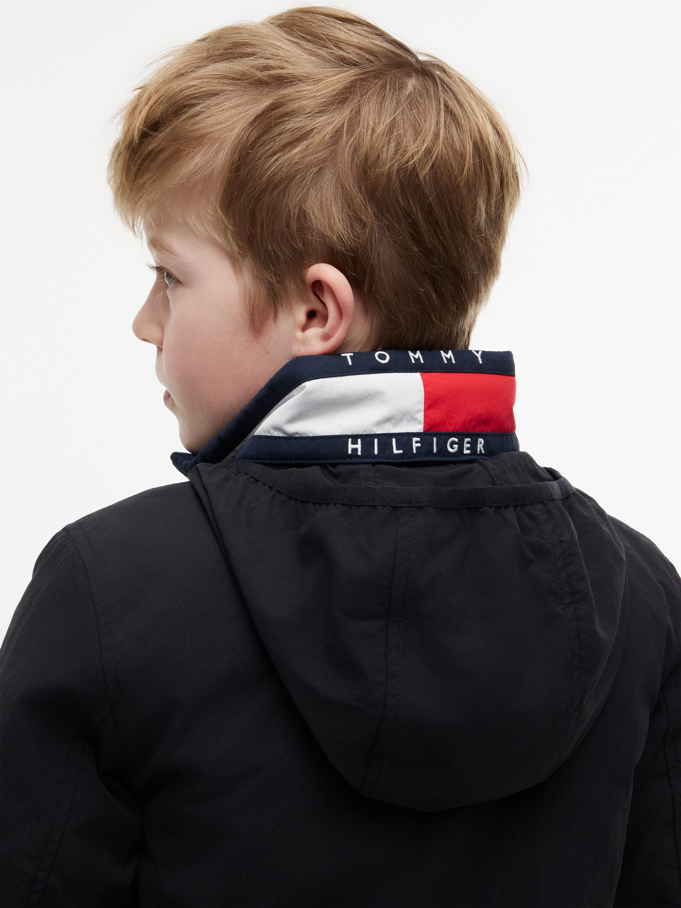 Tommy Hilfiger Blouson Kapuze im Kragen verstaubar, Regular Fit, Kinder bis 16 Jahre