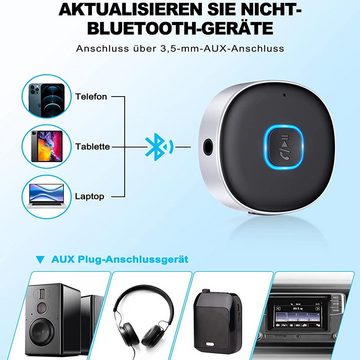 GelldG AUX Bluetooth Adapter Auto, Drahtloser KFZ Bluetooth 5.0 Empfänger Bluetooth-Adapter