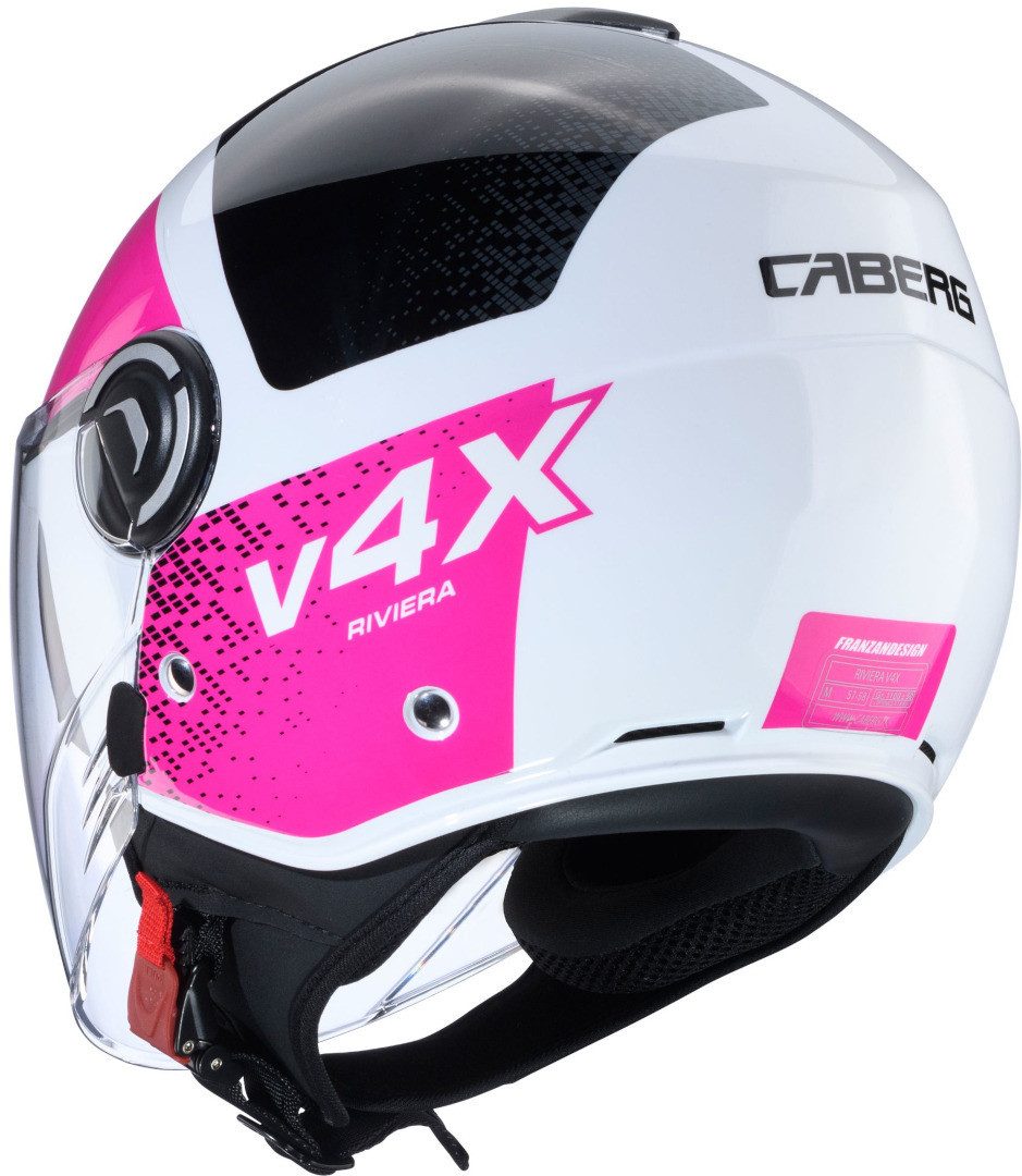 Caberg Motorradhelm Riviera V4 X Alpha Jethelm, Vorbereitet Für Kommunikationssystem