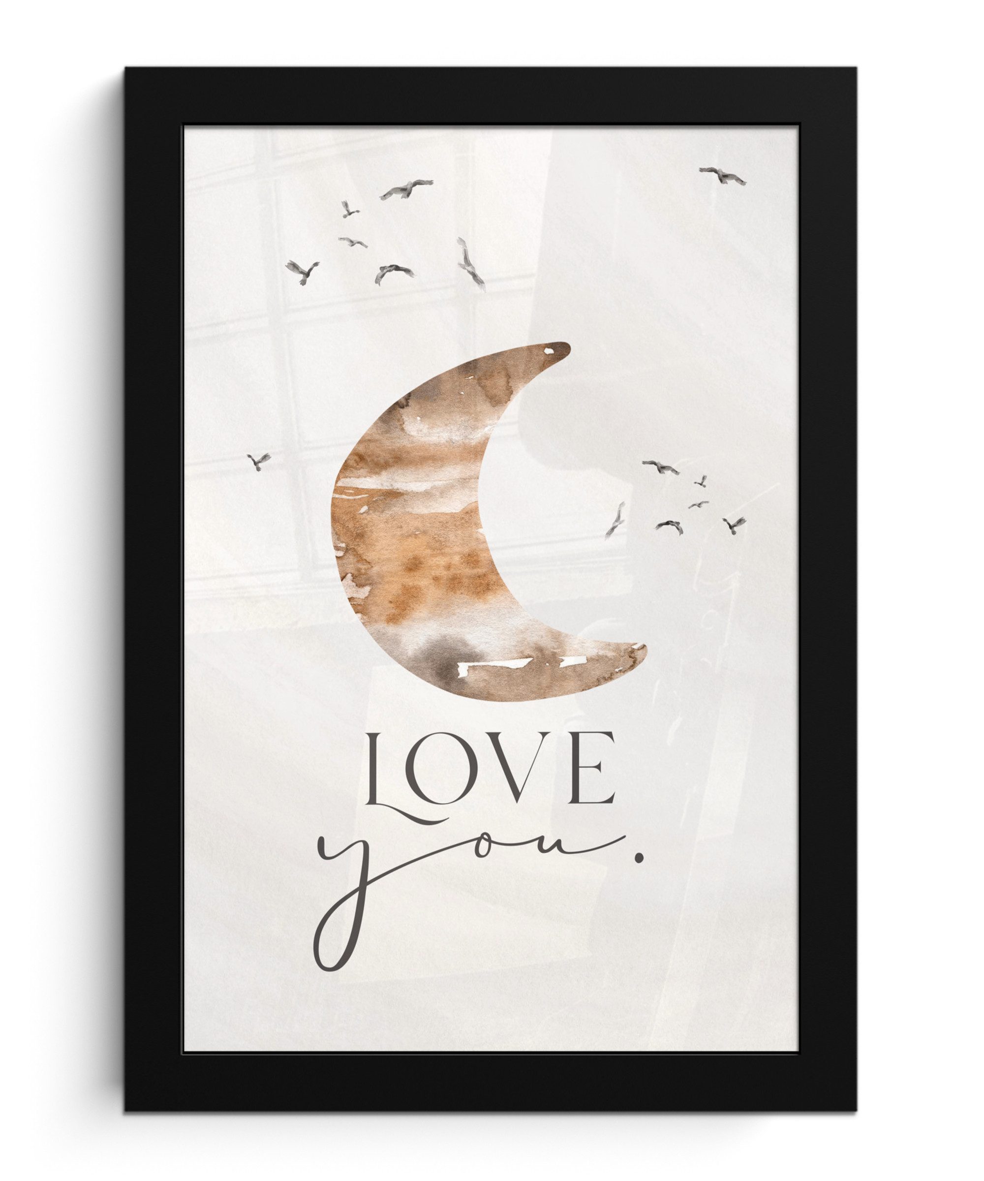 MuchoWow Poster Zitate - Sprichwörter - Kinder - Liebe dich - Jungen - Mädchen - Kinde, (1 St), Bilderrahmen, Zimmer Deko, Bild für Wohnzimmer, 20x30 cm
