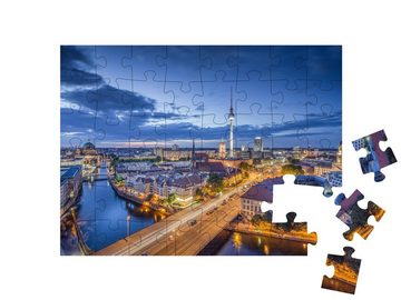 puzzleYOU Puzzle Blick über Berlin am Abend, 48 Puzzleteile, puzzleYOU-Kollektionen 500 Teile, 2000 Teile, 1000 Teile, Bestseller