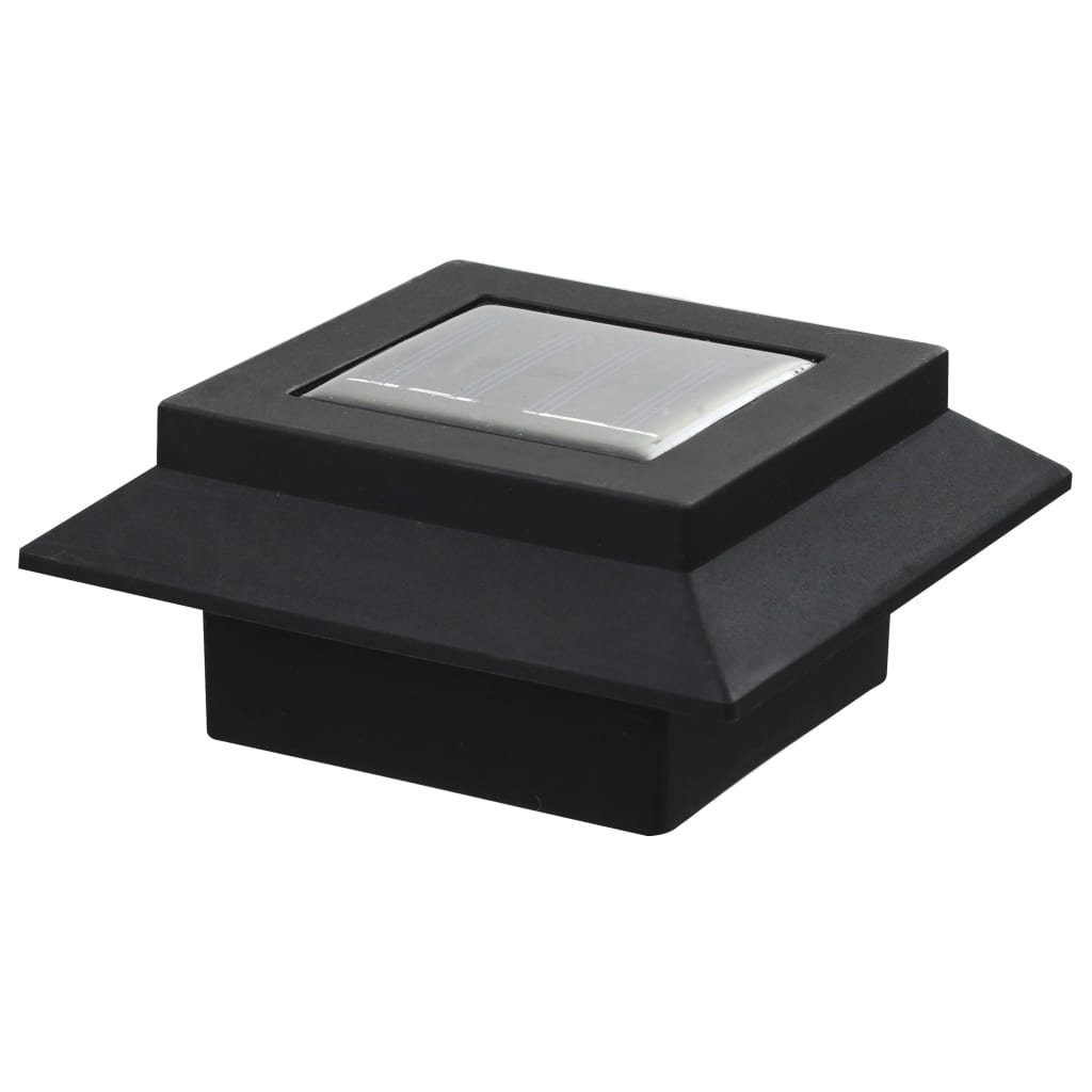 vidaXL Außen-Wandleuchte Schwarz Stück LED Solarleuchten 6 Outdoor 12 Quadratisch cm