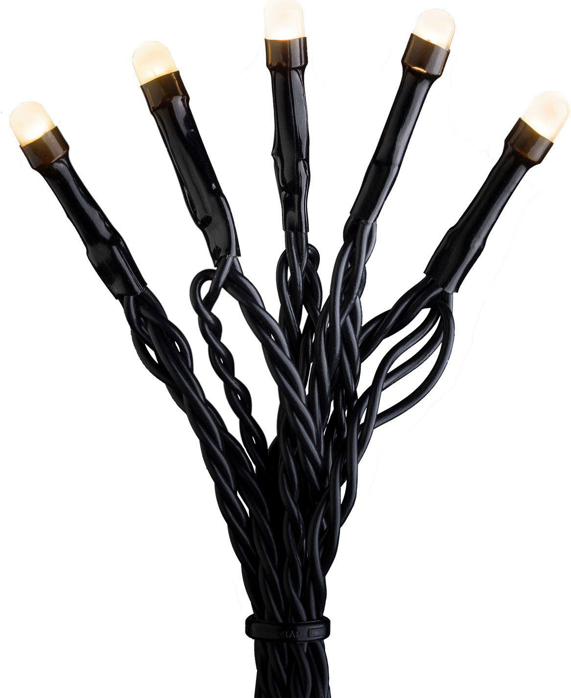 KONSTSMIDE LED-Lichterkette LED Solar Lichterkette, gefrostet, 200 bernstei günstig online kaufen