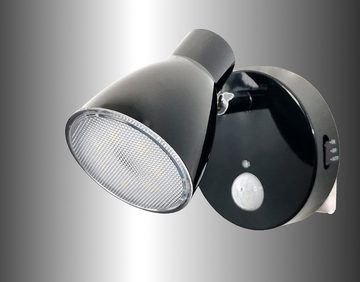 TRANGO LED Nachtlicht, 2635-015 LED Sensor Nachtlicht *MILO* mit Bewegungssensor & Automatikfunktion in Schwarz Sicherheitslicht direkt 230V, Steckdose Lampe, Wandlampe, Orientierungslicht, Nachtlampe, Steckdosenlicht