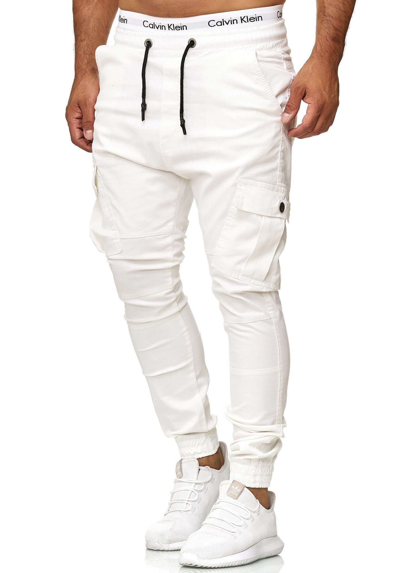 Fit Weiß Slim Chino Jogger Slim-fit-Jeans 3292 Code47