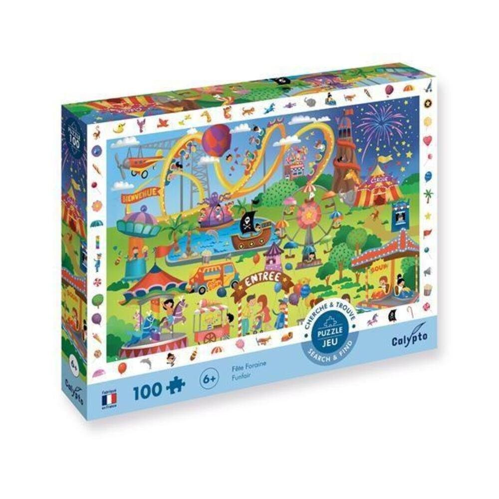 BrainBox Puzzle Calypto - Jahrmarkt 100 XL Teile Puzzle, Puzzleteile