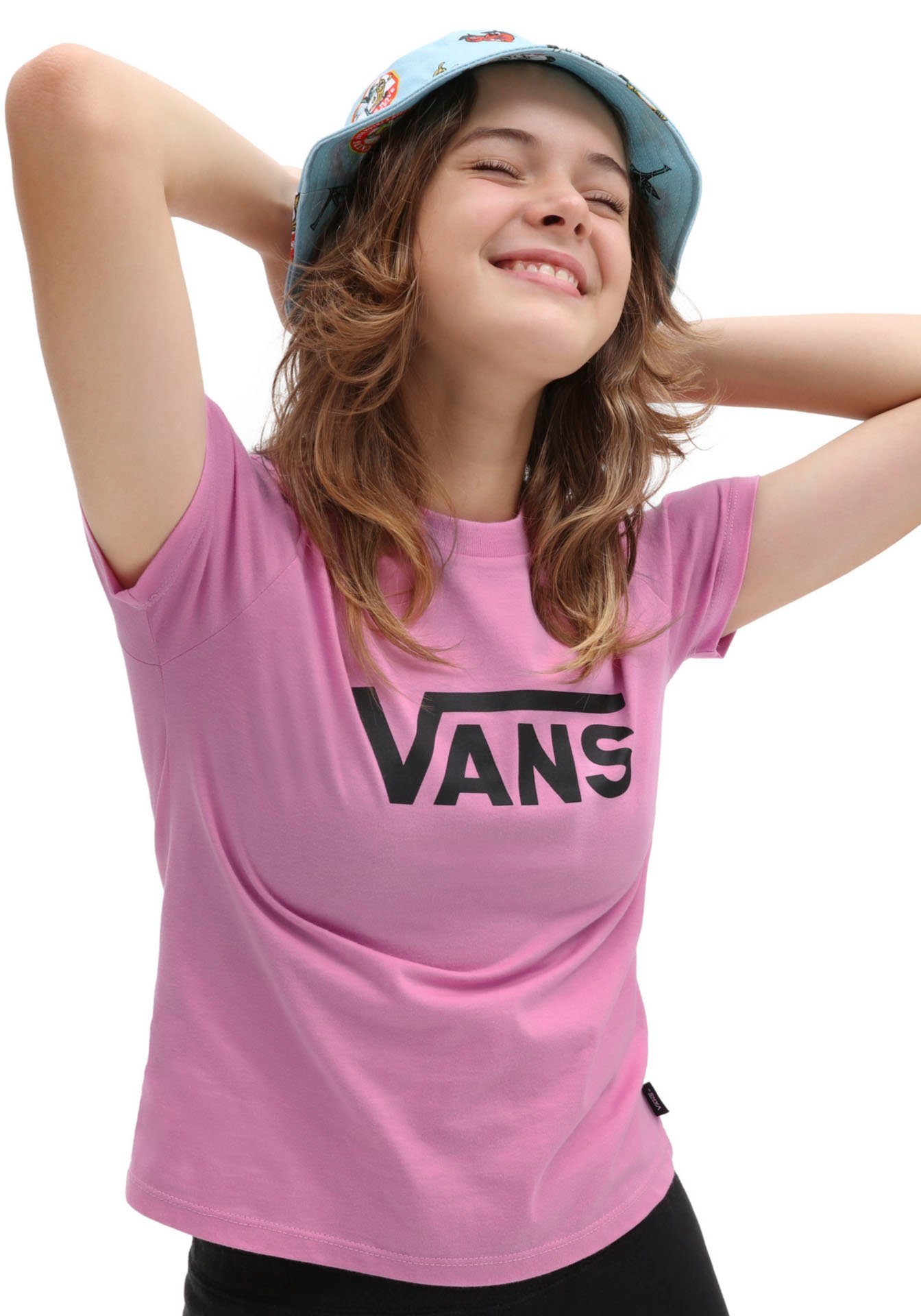 Vans T-Shirt GR FLYING V CREW GIRLS cyclamen | Sport-T-Shirts