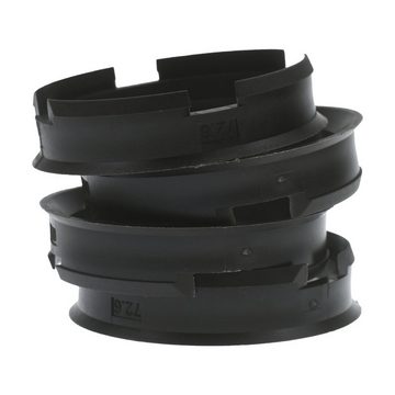 RKC Reifenstift 4X Zentrierringe Dunkelbraun Felgen Ringe + 1x Reifen Kreide Fettstift, Maße: 72,6 x 63,4 mm
