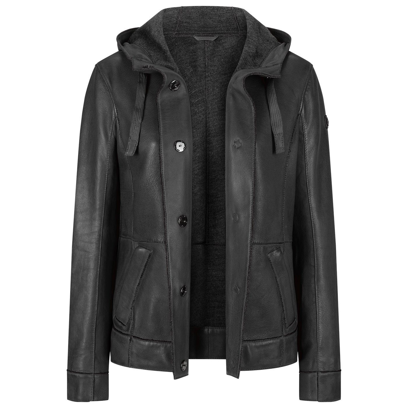 Milestone Lederjacke mit Kapuze aus Lammleder günstig online kaufen