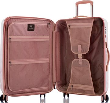 Heys Hartschalen-Trolley Tie-Dye pink, 66 cm, 4 Rollen, Reisegepäck Koffer mittel groß TSA Schloss Volumenerweiterung
