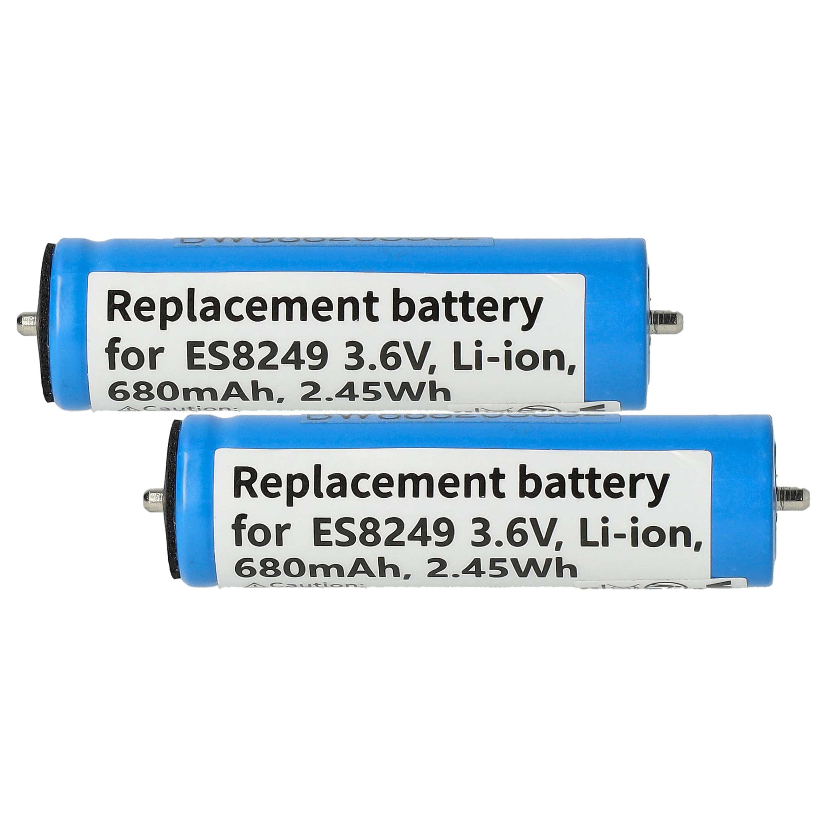 vhbw passend für Panasonic ES-EL9, ES-EL9A, ES-GA20, ES-EL8, ES-EL7, Akku Li-Ion 680 mAh