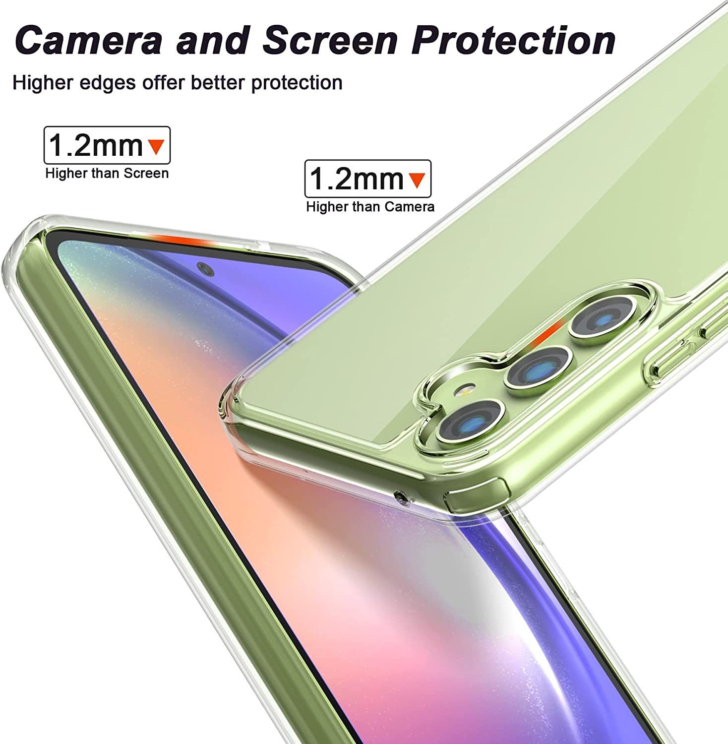 MSM Handyhülle Hülle für Samsung Galaxy A54 5G Silikon Schutz TPU Tasche Klar