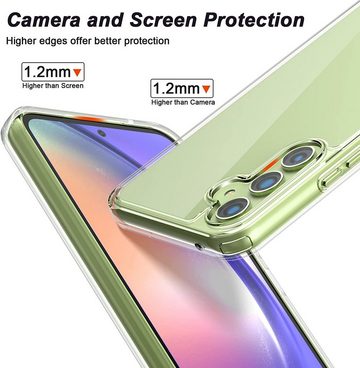 MSM Handyhülle Hülle für Samsung Galaxy A54 5G Silikon Schutz TPU Tasche Klar