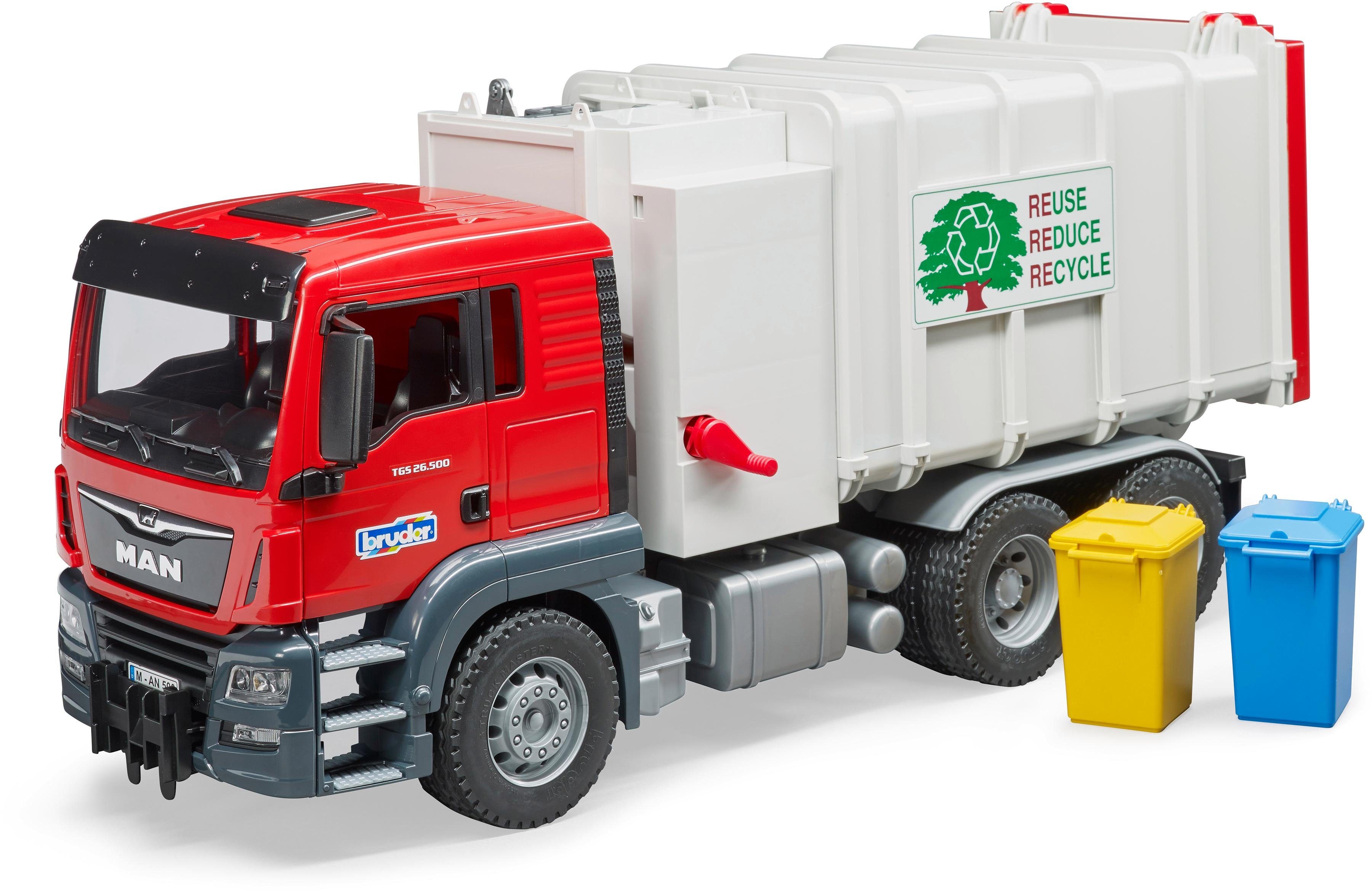 in Germany Spielzeug-Müllwagen Made Seitenlader, Bruder® TGS MAN