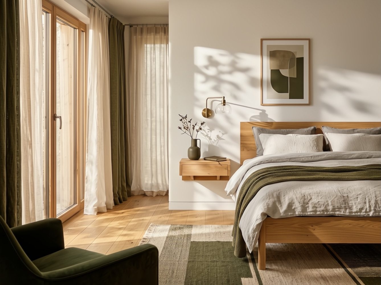 Woodek Design Nachttisch BO, kompakter Eichen-Nachttisch, grifflos, schwebend mit Schublade (H 18 x B 40 x T 30 cm, 1-St., funktionales Wandregal), hängende und moderne Nachttischkonsole