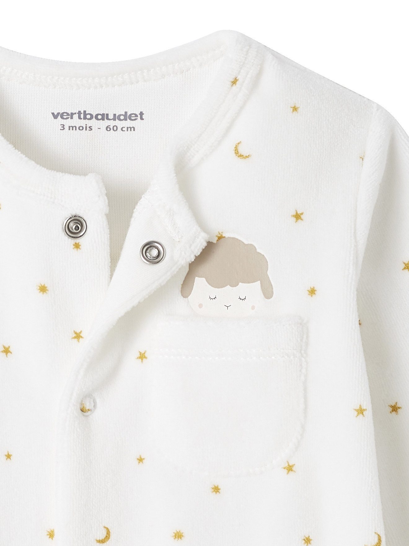 vertbaudet Schlafoverall Baby Samtstrampler