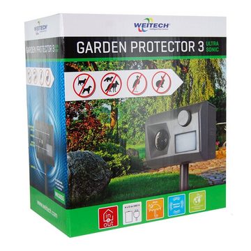 WEITECH Ultraschall-Tierabwehr Garden Protector 3 - Ultraschall Vertreiber