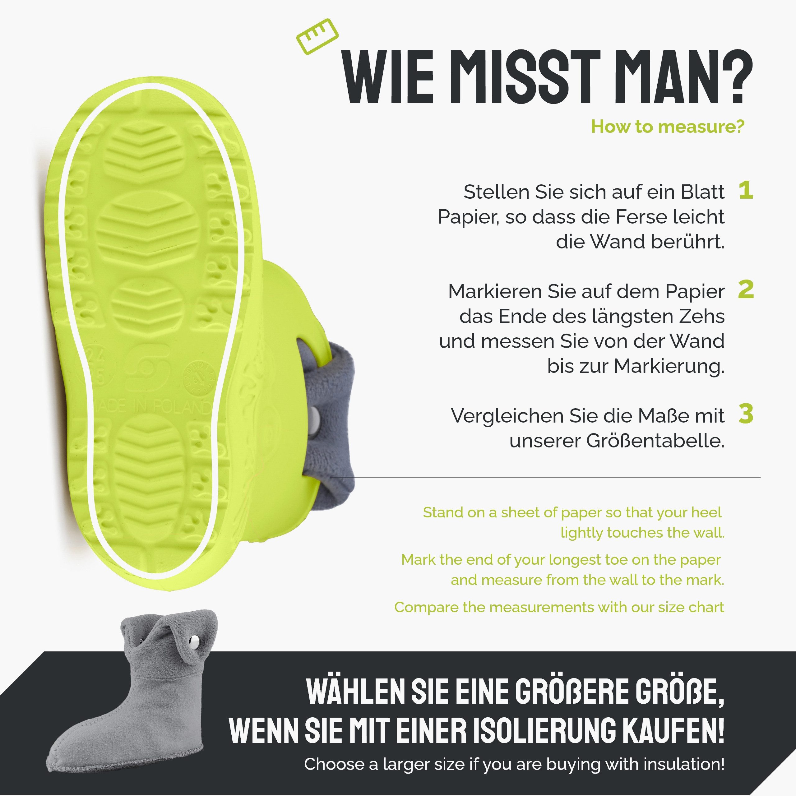 Ladeheid EVA Regenschuhe mit herausnehmbares Innenfutter LA-CA-04 Gummistiefel Kinder gefüttert und federleicht – Bild 2 von 5