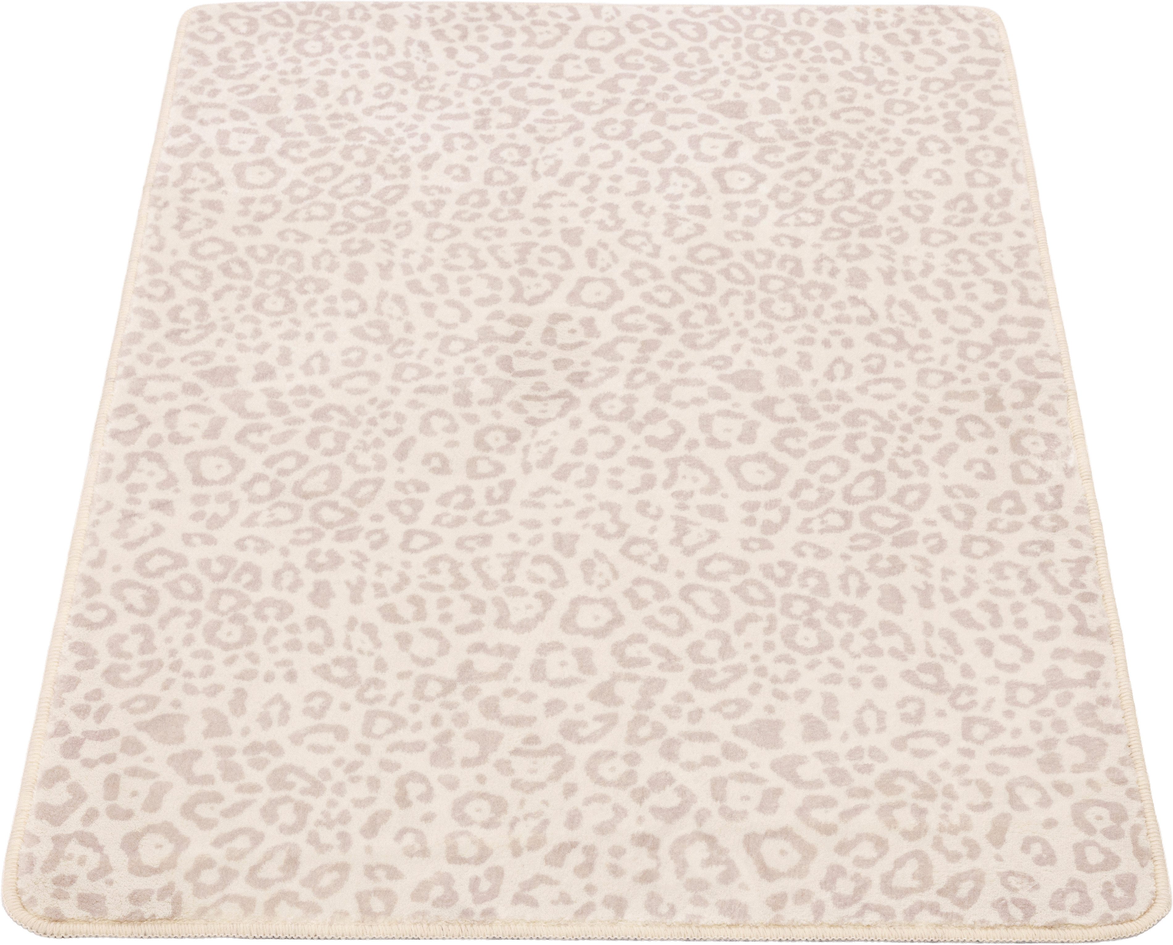 Gino Falcone Badematte Aquata GF-171, Badvorleger, Badezimmer Teppich, Höhe 7 mm, rutschhemmend beschichtet, fußbodenheizungsgeeignet, Kunstfaser, rechteckig, Badteppich, bedruckt, Leopardenmuster, rechteckig