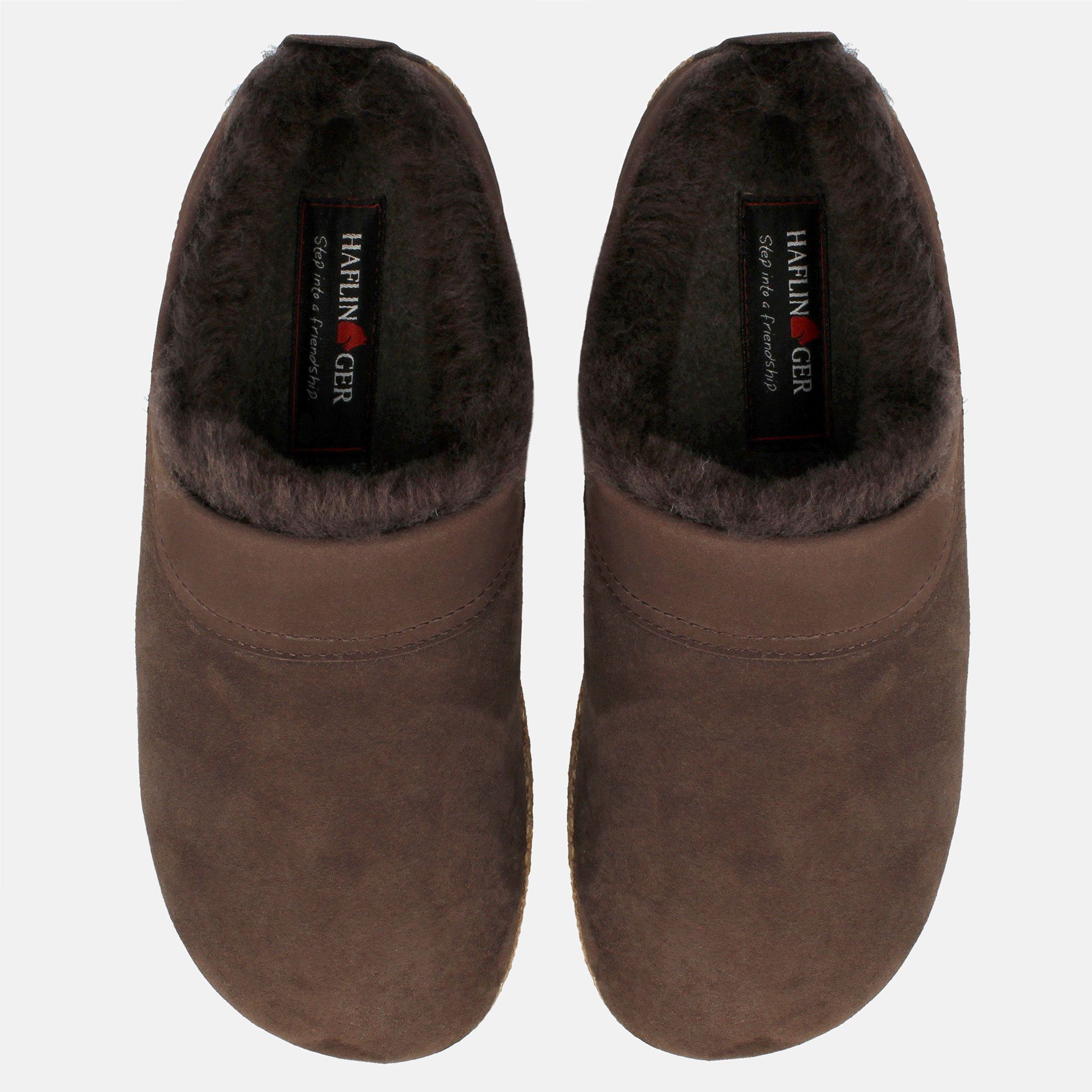 Haflinger Haflinger Snowbird Lammfell Leder Hausschuh Unisex Hausschuh