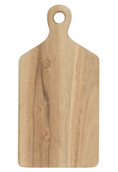 Ib Laursen Servierbrett Schneidebrett Servierbrett Brettchen Holz mit Griff 15x30cm Ib