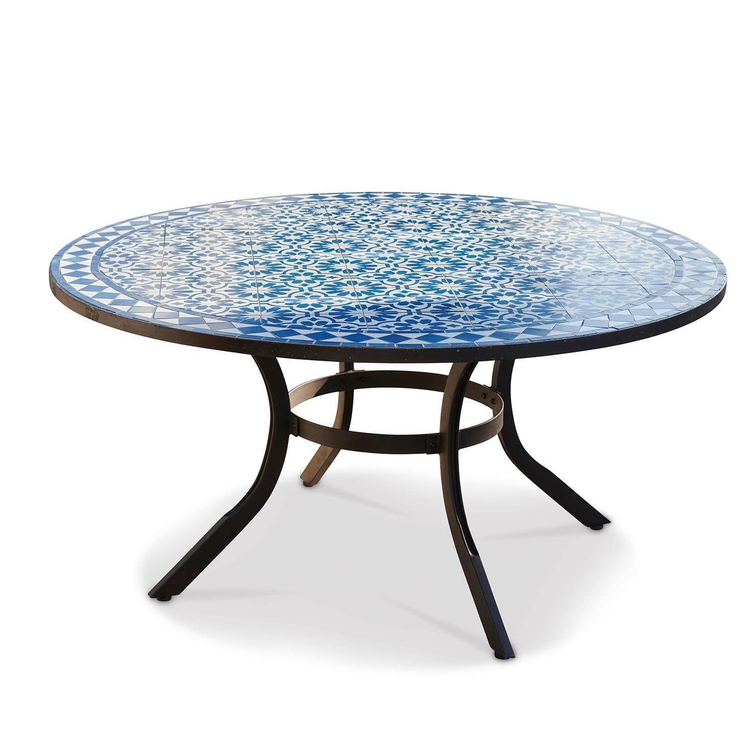 Mirabeau Gartentisch Tisch Jennarton blau/weiß/braun