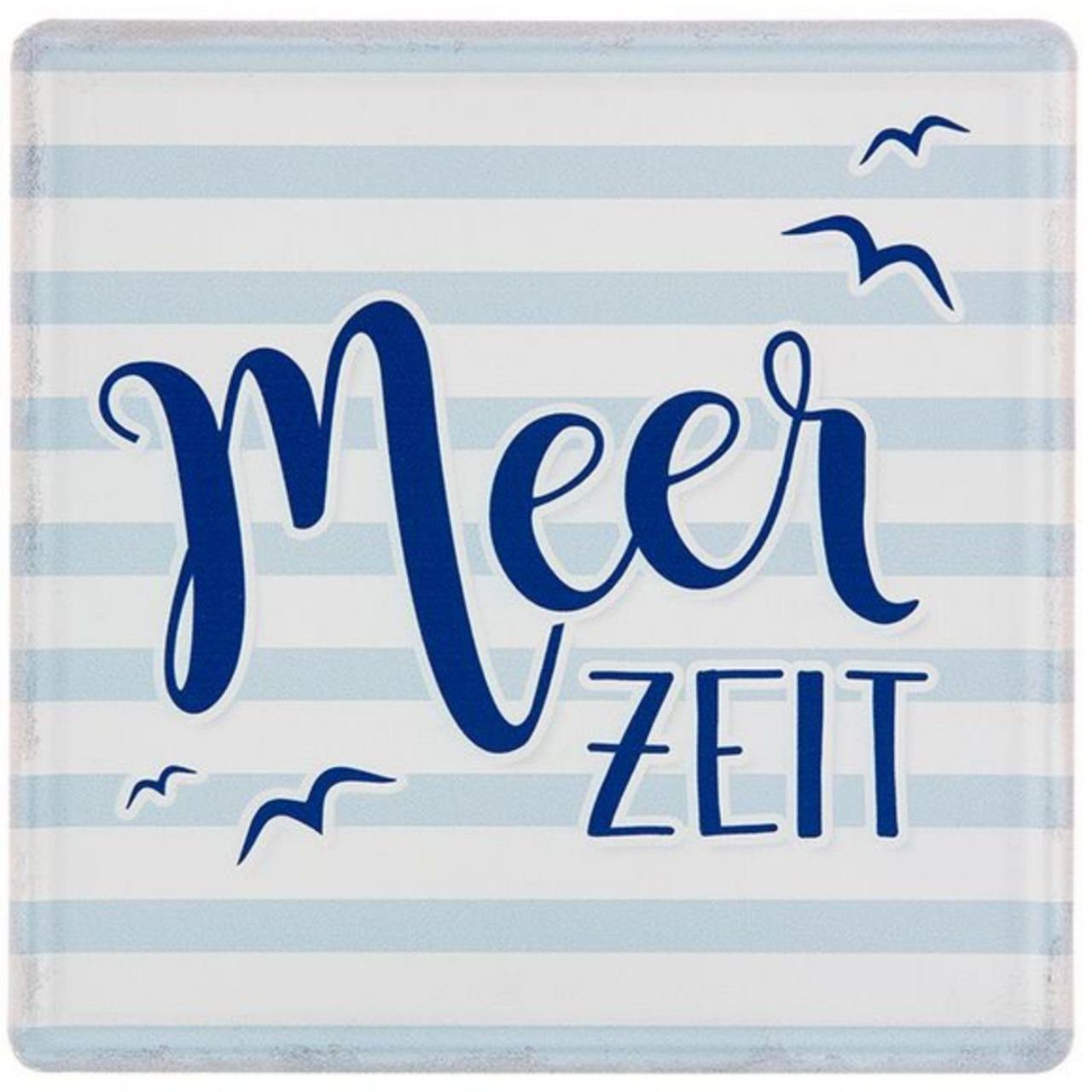 GILDE Wandbild, Maritim, Tolles Vintage Maritimes Metallschild Modell MEER ZEIT Materia