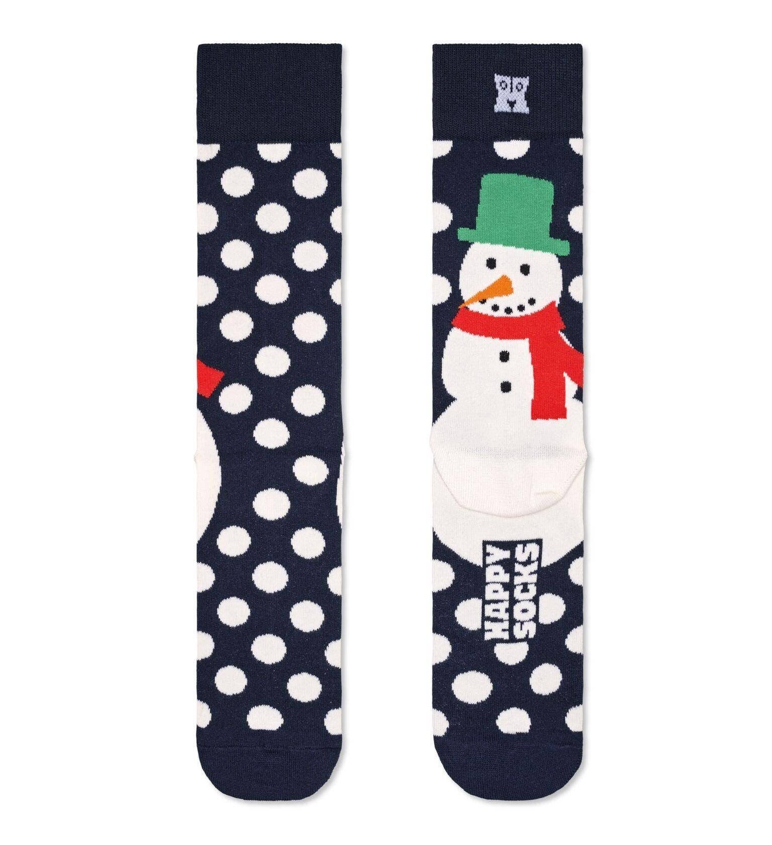 Happy Socks Freizeitsocken Jumbo Snowman Socken