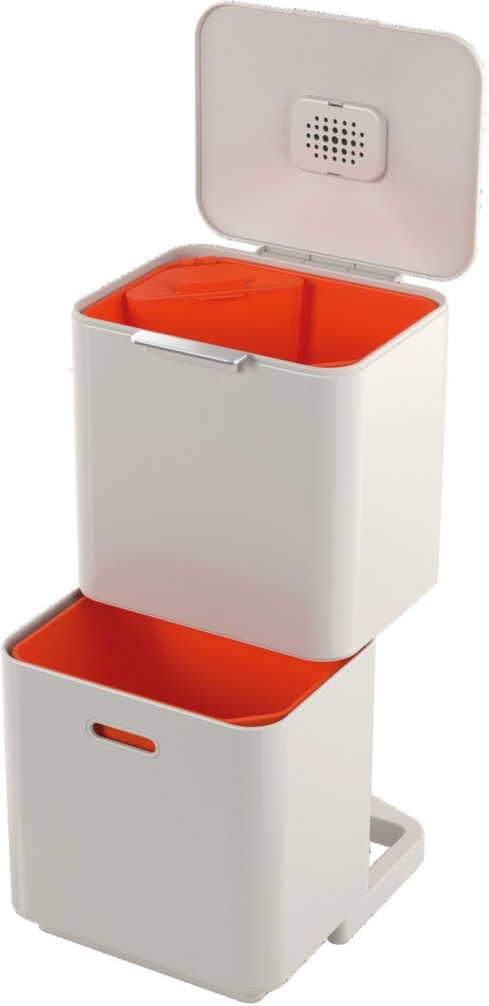Joseph Joseph Mülleimer Totem Max, austauschbare Aktivkohlefilter, herausnehmbares Biomüllfach 3 L