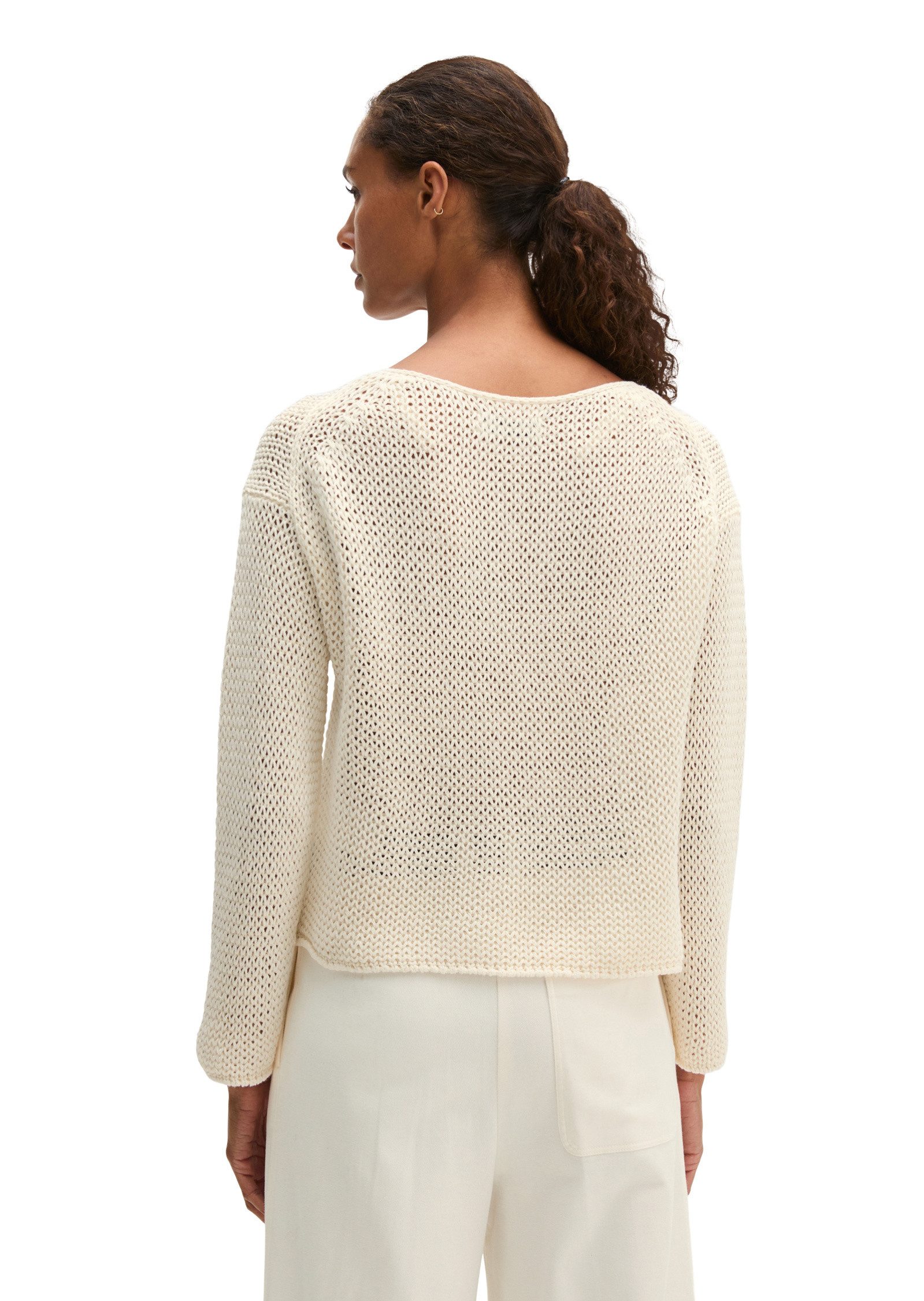 Marc O'Polo Strickpullover aus Leinen-Baumwolle-Mix