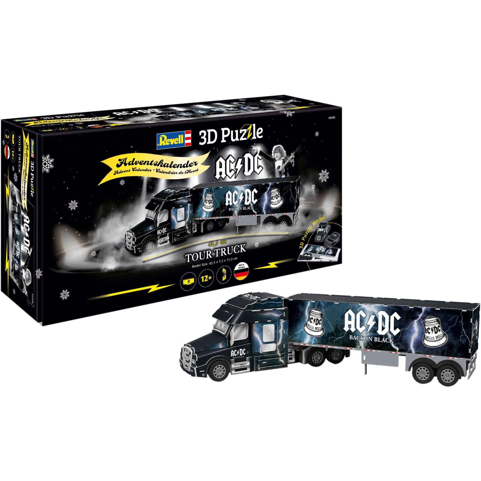 Revell® Puzzle Revell AC/DC Puzzleteile 3D-Puzzle Adventskalender Truck, Tour