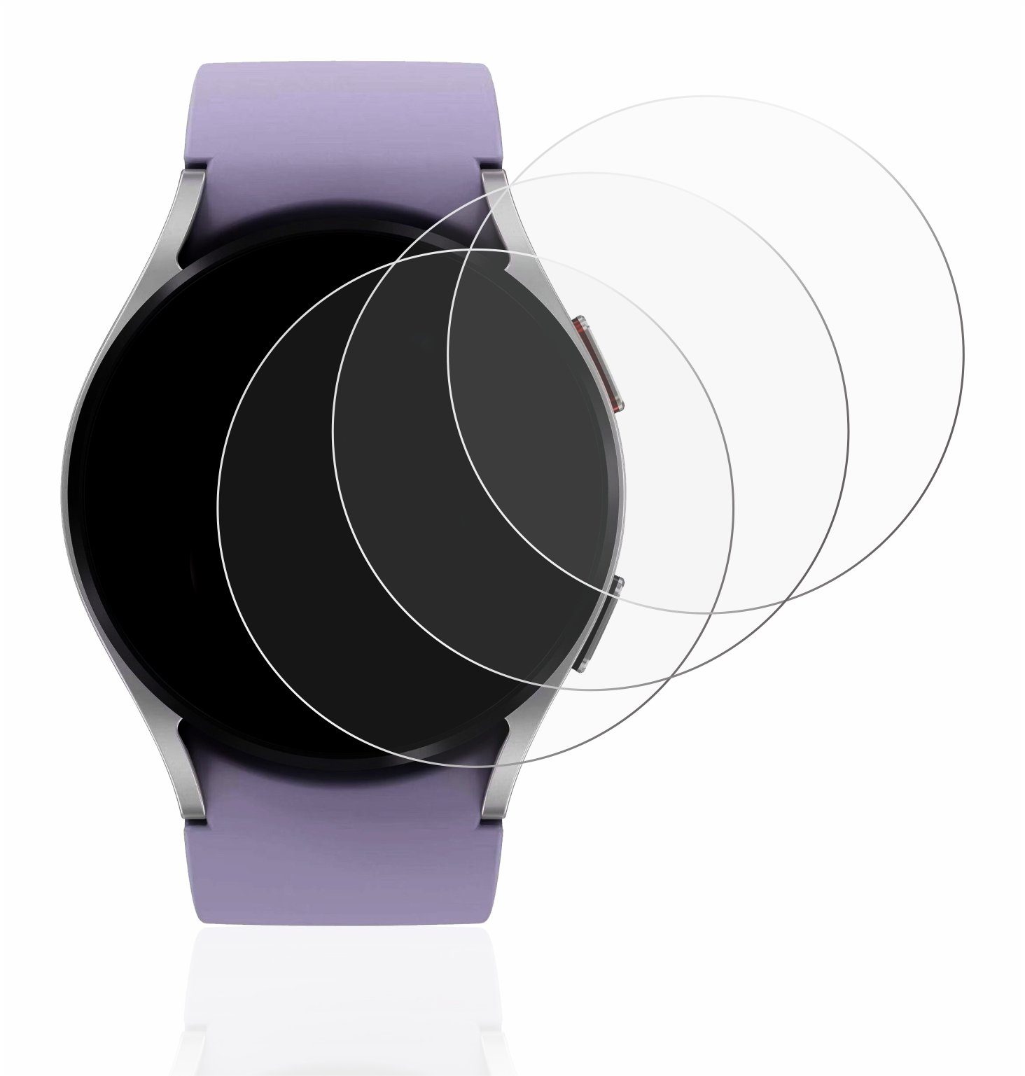 Savvies Schutzfolie für Samsung Galaxy Watch 5 (40mm), Displayschutzfolie,  6 Stück, Folie klar