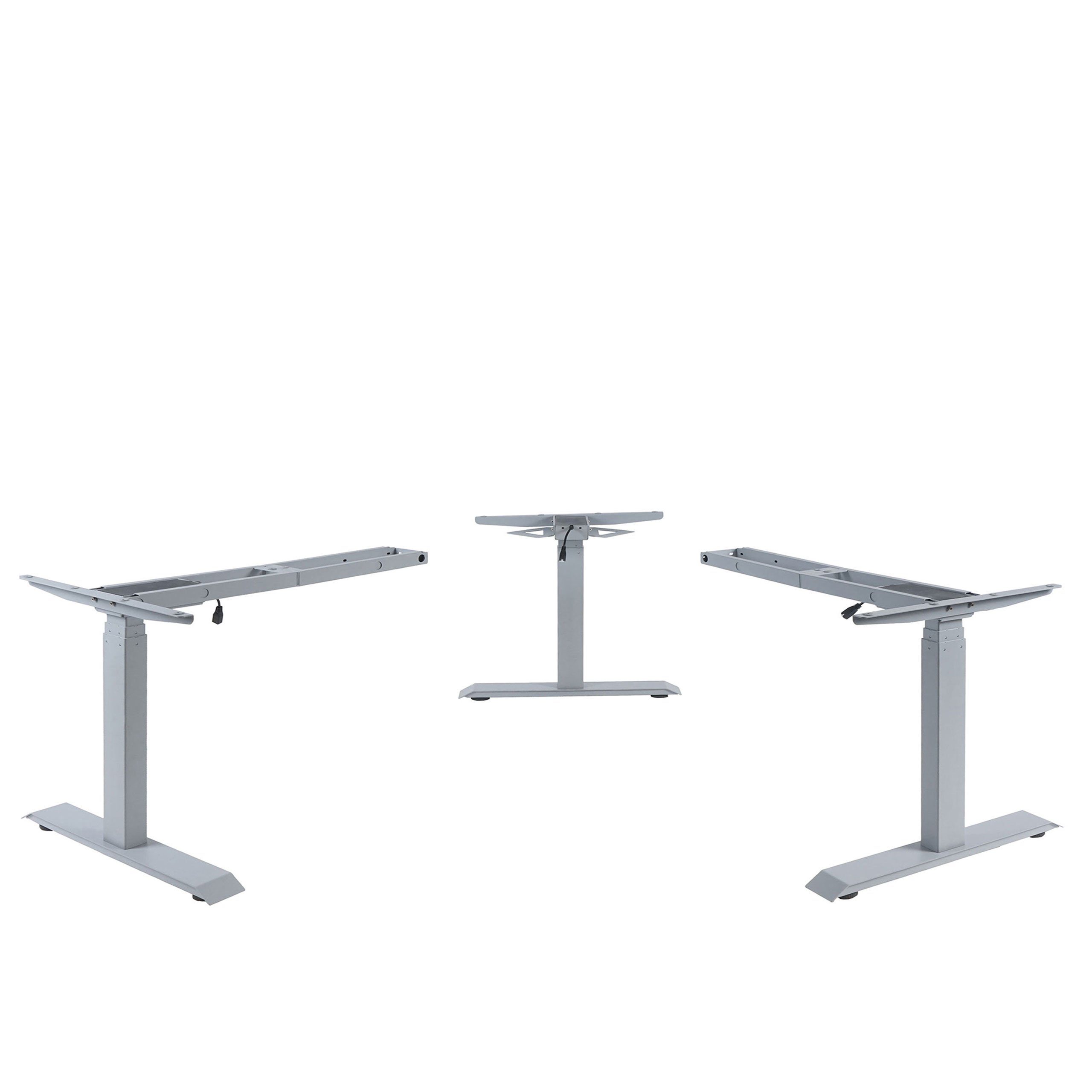 MCW Tischgestell MCW-D40 (3-St., 3 in 1), Stufenlos höhenverstellbar grau