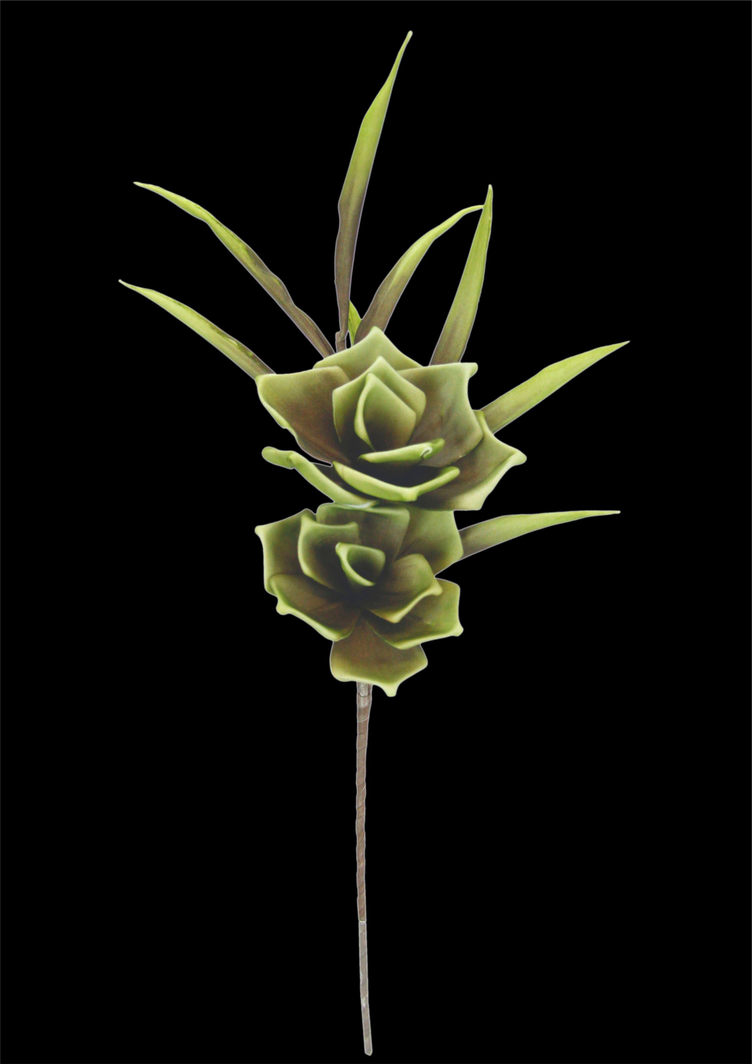 Kunstblume Softschaum-Rose, I.GE.A., Höhe 62 cm, Rosenzweig