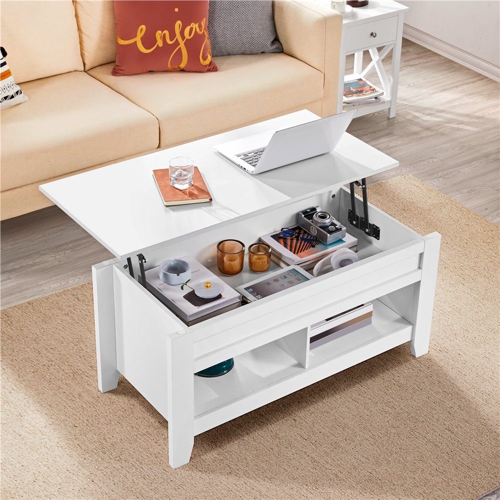 Yaheetech Couchtisch, Kaffeetisch Sofatisch mit Höhenverstellbarer günstig online kaufen
