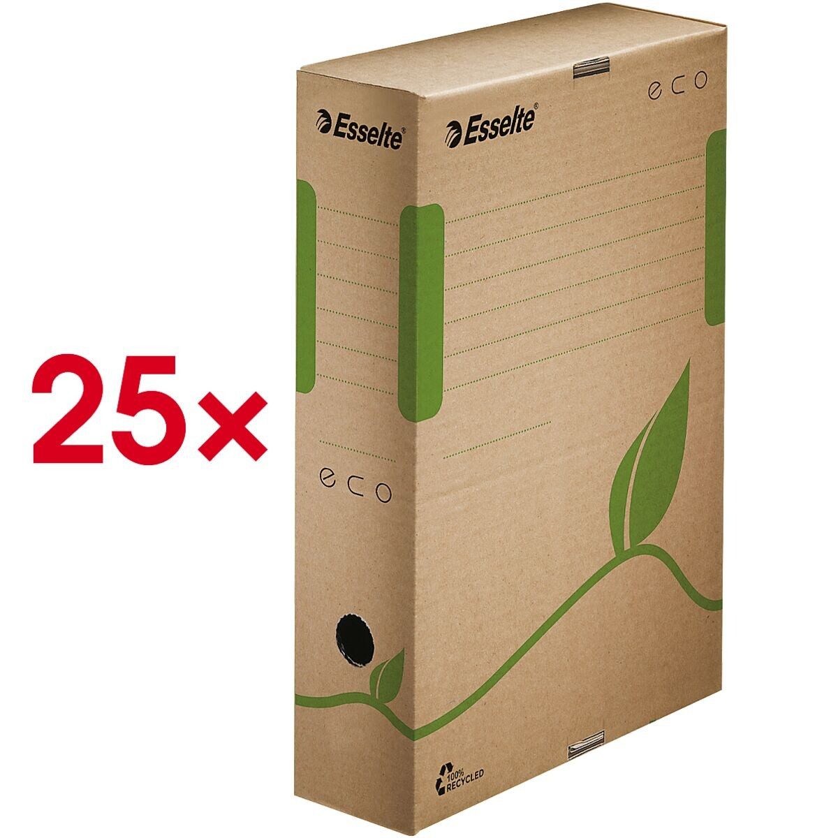 ESSELTE Archivcontainer ECO 80 mm (25 St), Archivbox